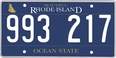 RI license plate 993217