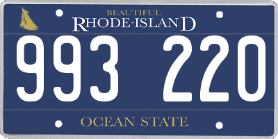 RI license plate 993220