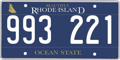 RI license plate 993221