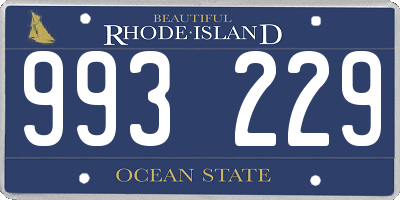 RI license plate 993229