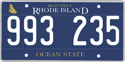 RI license plate 993235