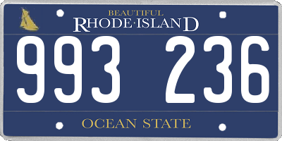 RI license plate 993236