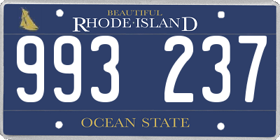 RI license plate 993237