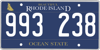 RI license plate 993238