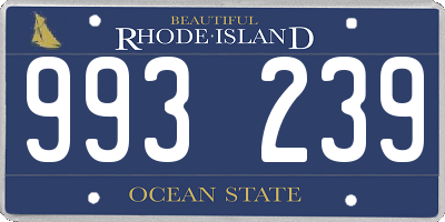 RI license plate 993239