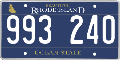 RI license plate 993240