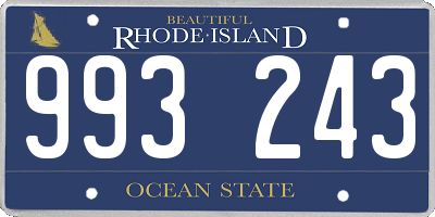 RI license plate 993243