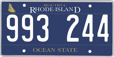 RI license plate 993244