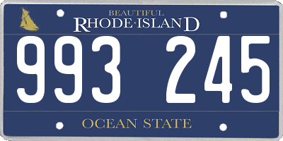 RI license plate 993245