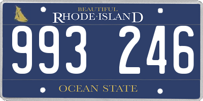 RI license plate 993246