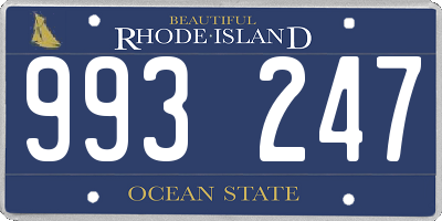 RI license plate 993247