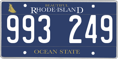 RI license plate 993249