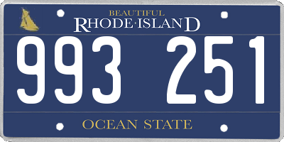 RI license plate 993251