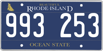 RI license plate 993253