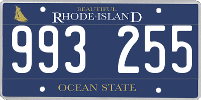 RI license plate 993255