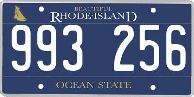 RI license plate 993256