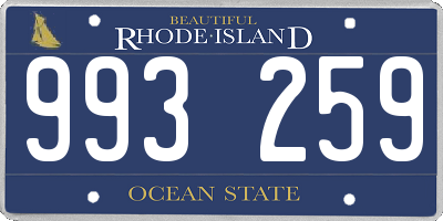 RI license plate 993259