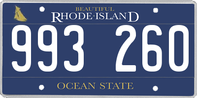 RI license plate 993260