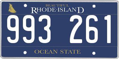 RI license plate 993261