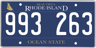 RI license plate 993263