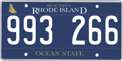 RI license plate 993266