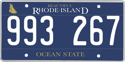 RI license plate 993267