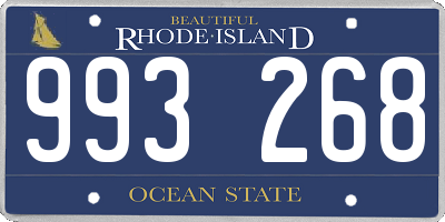 RI license plate 993268