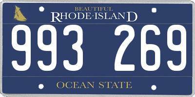 RI license plate 993269