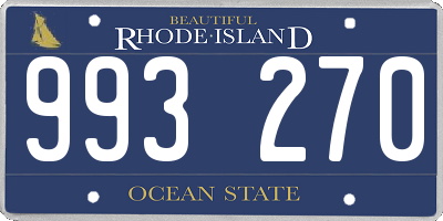 RI license plate 993270