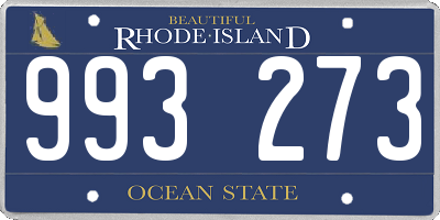 RI license plate 993273