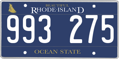 RI license plate 993275