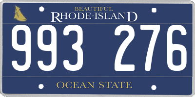 RI license plate 993276