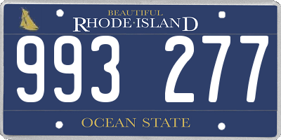 RI license plate 993277