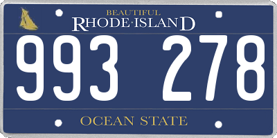 RI license plate 993278