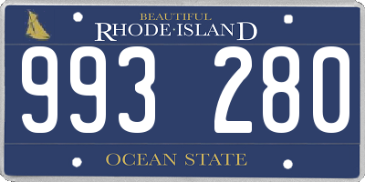 RI license plate 993280