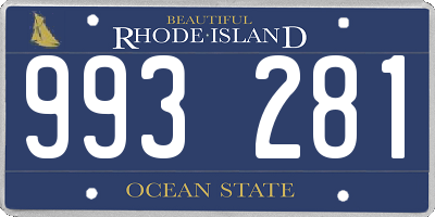 RI license plate 993281