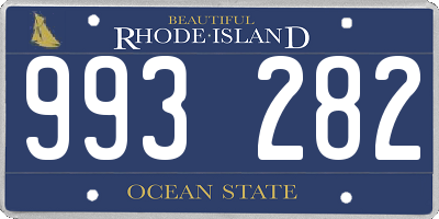 RI license plate 993282