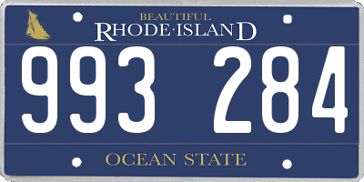 RI license plate 993284