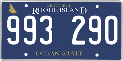 RI license plate 993290