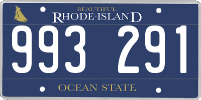 RI license plate 993291