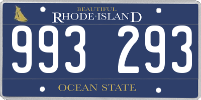 RI license plate 993293