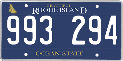 RI license plate 993294