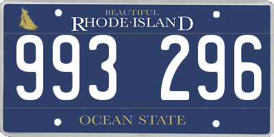 RI license plate 993296