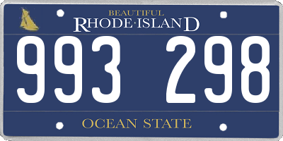 RI license plate 993298