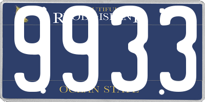 RI license plate 9933