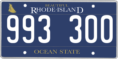 RI license plate 993300