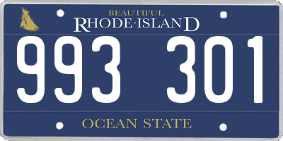RI license plate 993301