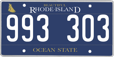 RI license plate 993303