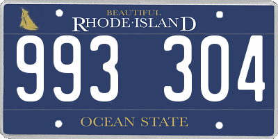 RI license plate 993304