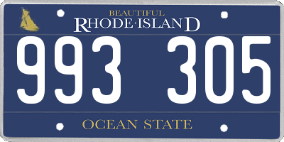 RI license plate 993305